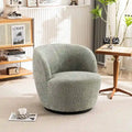 Modern Swivel Barrel Chair with 360 Degree Rotation Single Fabric Accent Chair